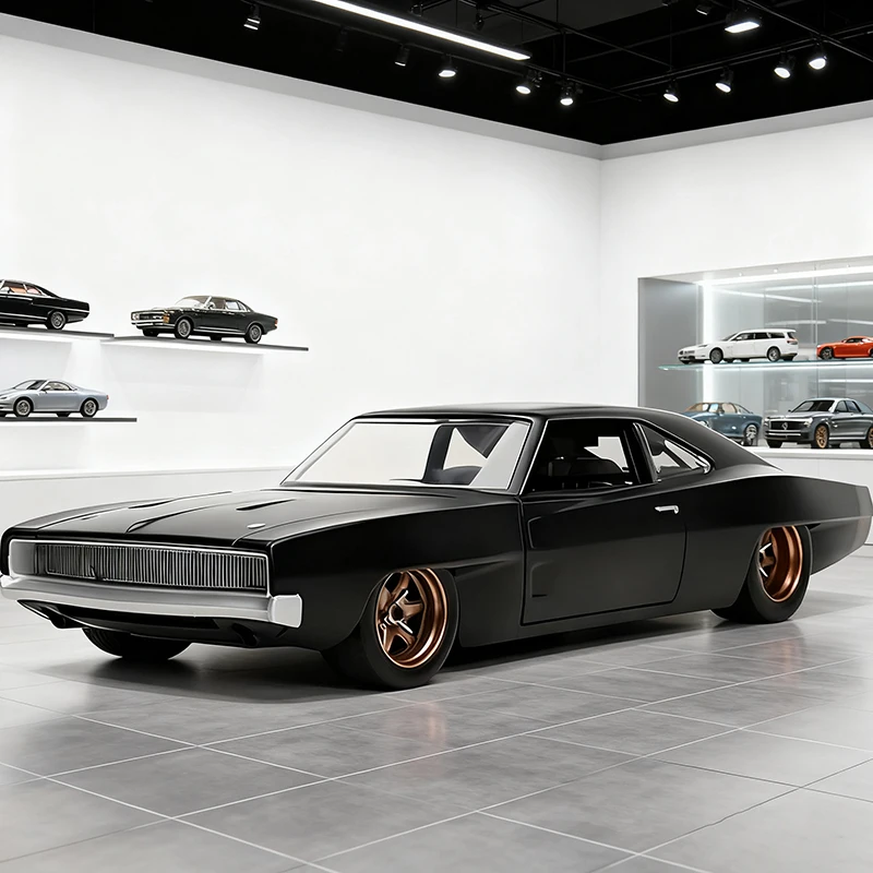 (negro) Modelo De Coche De Aleación A Escala 1:24 Y Modelo De Coche De Juguete.