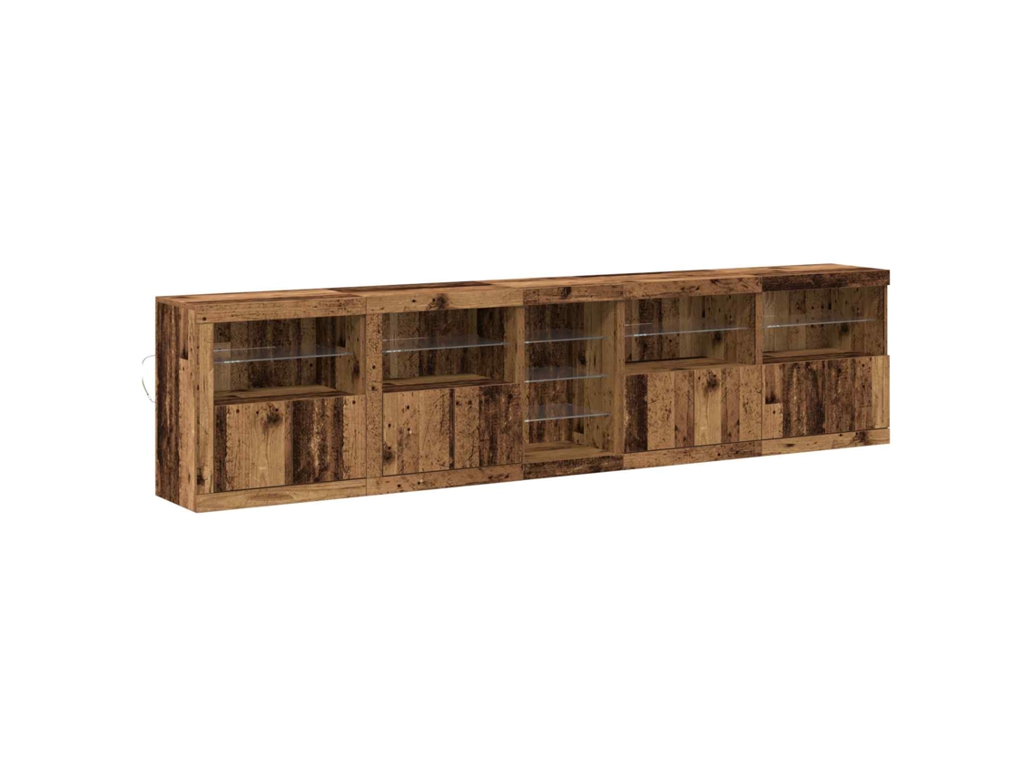 Maison Exclusive - Aparador Led Madera Vieja 283 X 37 X 67 Cm Madera De Ingeniería