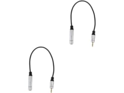 Cable Adaptador De Audio Hembra De 2 Piezas Con Conector Metálico Para Equipos