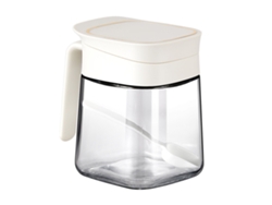 Tarro De Vidrio Transparente Para Condimentos Sal Azúcar Pimienta Cocina Hogar Blanco