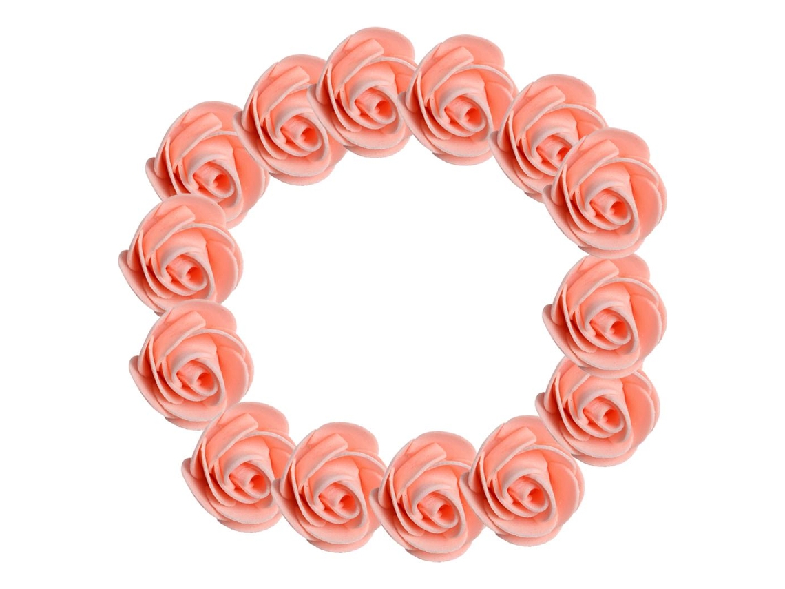 Cabezas de flores artificiales de rosa champán slowmoose
