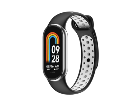 Reemplazo de correa de reloj de TPU para Xiaomi Mi 8 Band Blanco negro