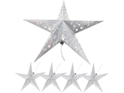 Juego de 5 pantallas de papel con forma de estrella para decorar fiestas, bodas y aniversarios - Gokoco