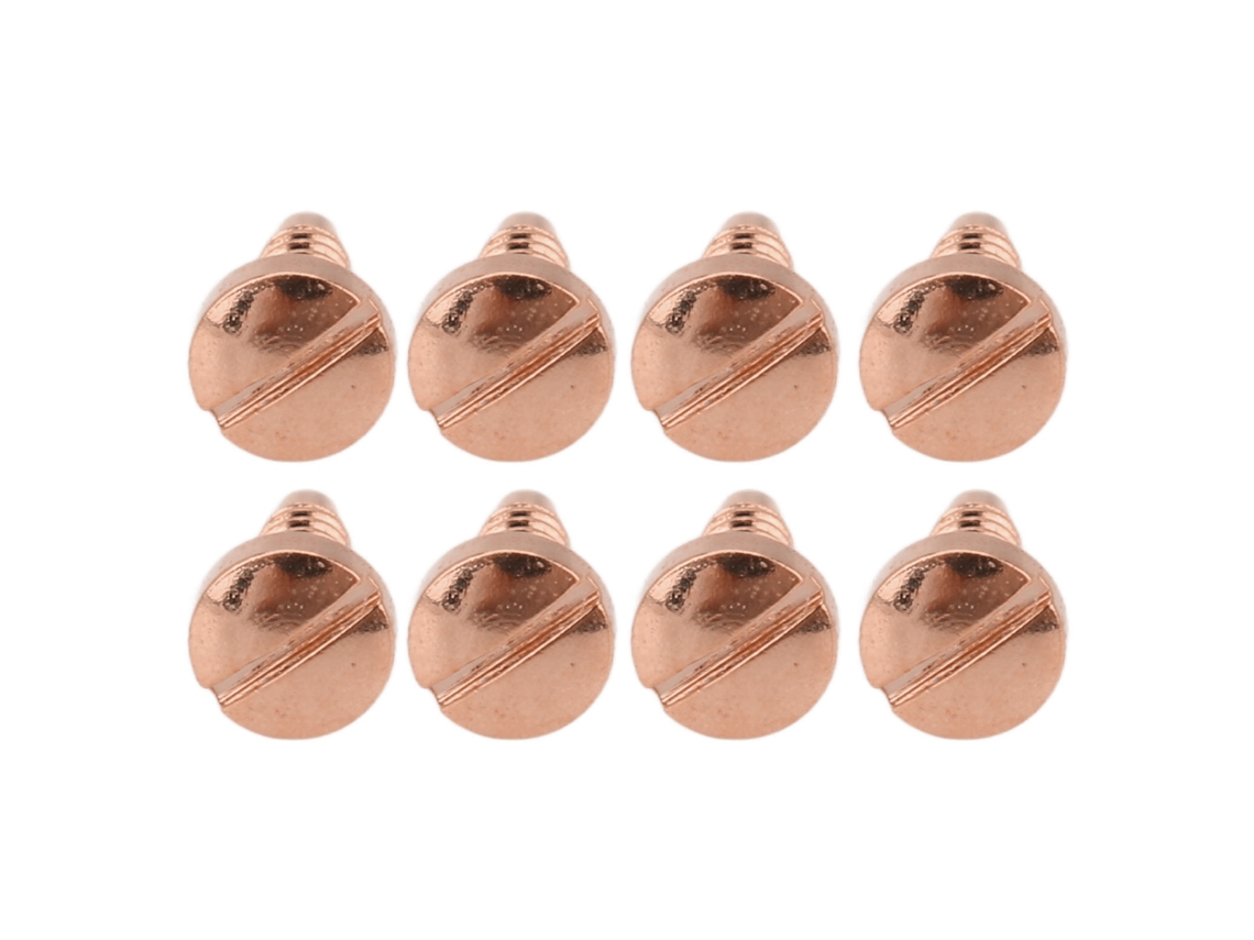 8 Tornillos Para Caja De Reloj De Acero Inoxidable En Oro Rosa
