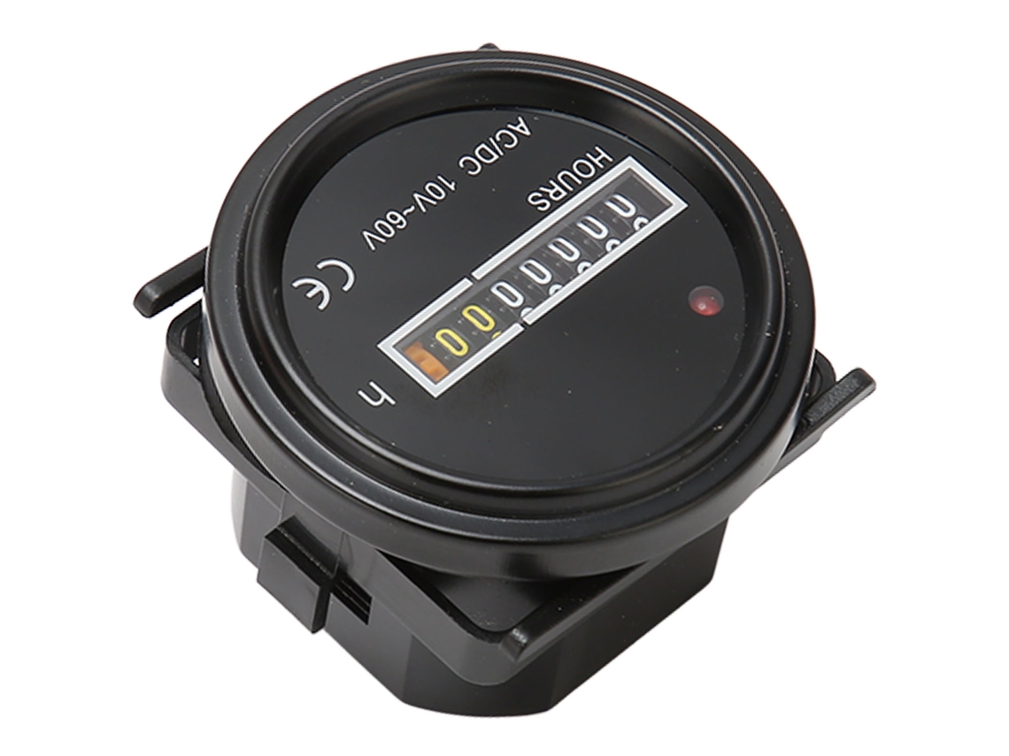 Contador De Horas Mecánico Para Barco 2.4in 99999.99h Precisión Alta 10‑60v Ac/dc Vehículo