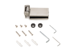 Bisagra para Puertas de Vidrio con Acabado en Acero Inoxidable Bisagra Horizontal de 34 Mm para Puertas de 8-12 Mm Acero Inoxidable. EMUCA