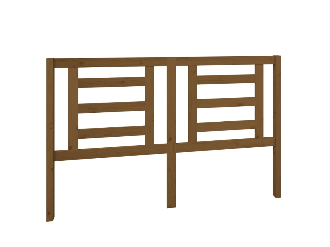 Cabecero de cama de pino macizo, color marrón miel, MAISON EXCLUSIVE (156 x 4 x 100 cm)