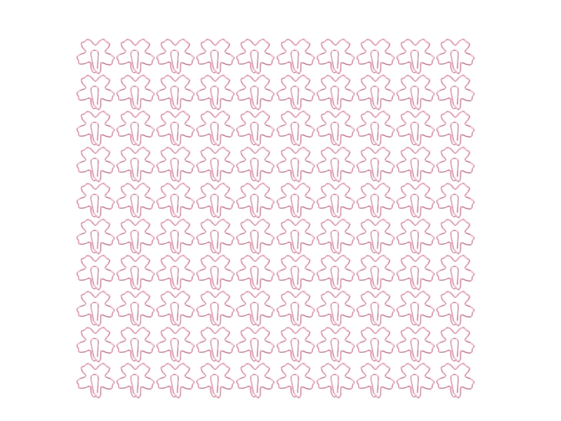 100 Clips De Papel Divertidos Con Forma De Flor, Clips De Metal Bonitos Para Oficina, Hogar Y Escuela