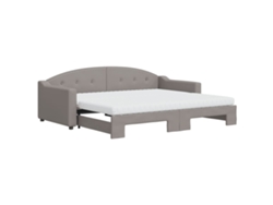 Sofá Cama Nido VIDAXL Gris Topo Tela (90x200 cm)