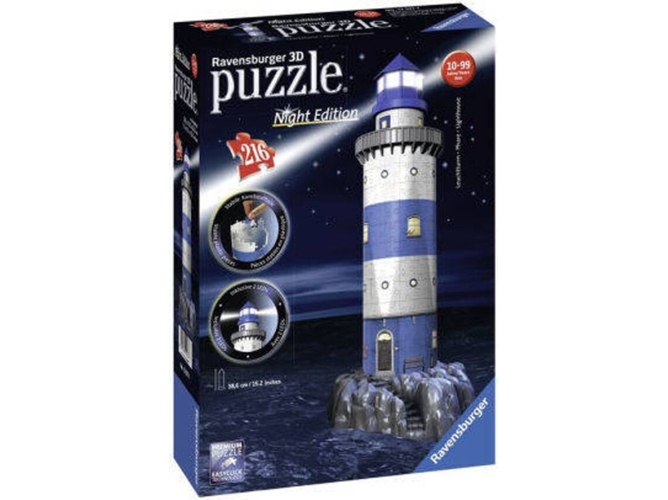 Puzzle 3D RUNADRAKE Farol: Night Edition (Edad Mínima: 10 - 216 Piezas)