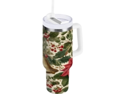 Copos térmicos navideños con forma de campanas, 1200 ml, con pajita y tapa (sin marca)