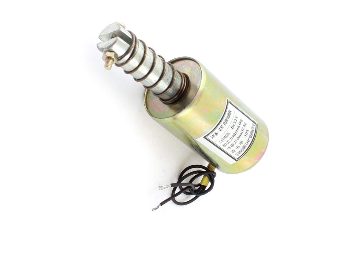 Electroimán Solenoide De 12 V Cc, 10 Mm, 6,0 Kg Con Émbolo De Resorte Mq8-z57