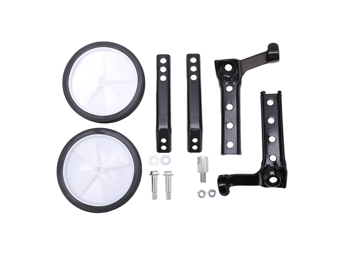 Ruedas De Entrenamiento Ajustables De Acero Y Plástico Para Bicicletas Infantiles De 18 A 24 Pulgadas Negro