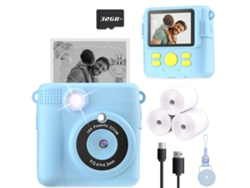 Cámara digital Gertiz de impresión instantánea para niños, 32 GB, color azul