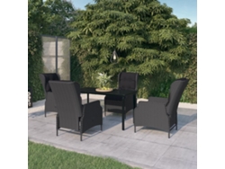 Juego de comedor de jardín de 5 piezas DKD Home Decor en gris oscuro