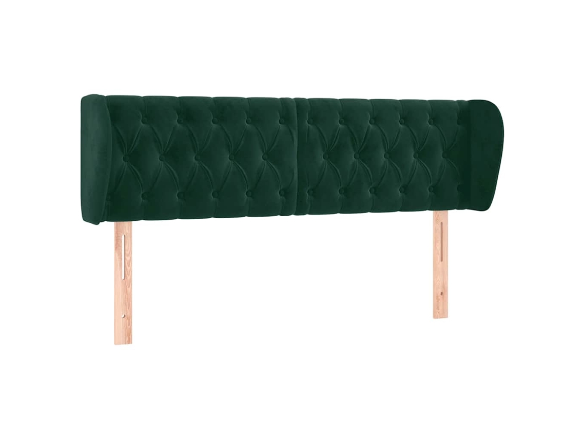 Maison Exclusive - Cabecero De Terciopelo Verde Oscuro 147x23x78/88 Cm