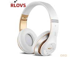 Audífonos deportivos inalámbricos Bluetooth 5.0, plegables, con altavoz, micrófono y cancelación de ruido. Mdug (platino)