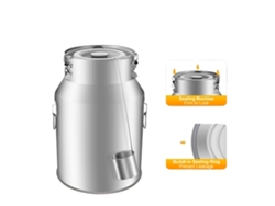 Barril de almacenamiento, cierre hermético, acero inoxidable duradero, 28 L OEM