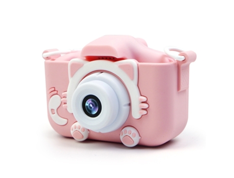 ELKUAIE Cámara digital infantil con funda de gato de silicona