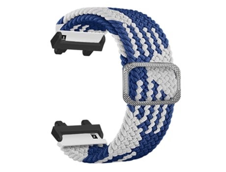 Correa de nailon ajustable para Huami Amazfit T-Rex 2 - azul/blanco