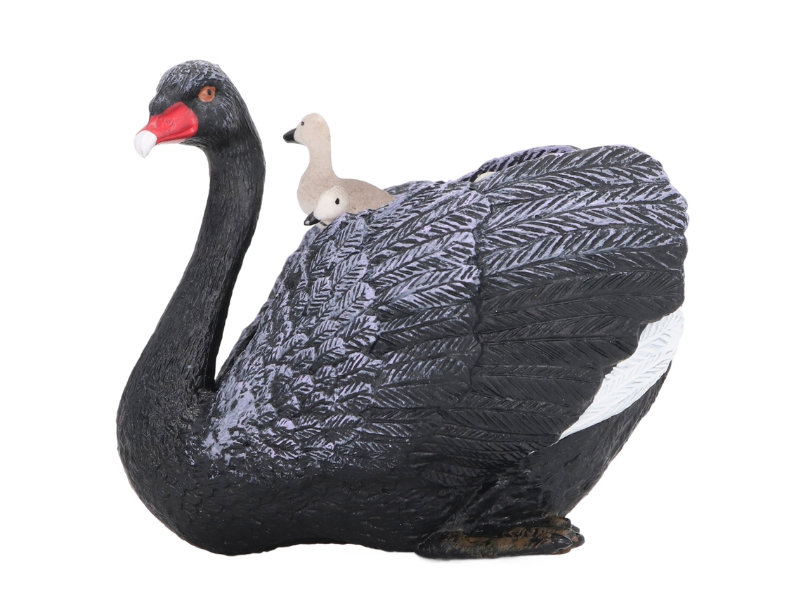 2pcs Figurinha Ave Doméstica Modelo Animal Educativo Decoração Cisne Brinquedo Infantil Pl127 1593