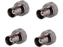 Juego de 4 adaptadores metálicos para conectores coaxiales SMA macho a hembra para usar en interfaces Gokoco