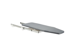 Tabla de planchar plegable, con rotación de 180°, color gris.