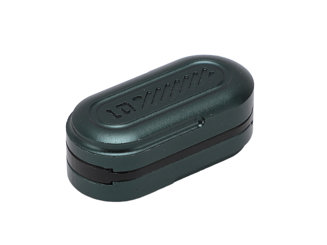 Juguete deslizante de metal háptico para dedos Walshlxq, con forma de cápsula de 3 capas, ideal para viajes y la oficina, color verde.