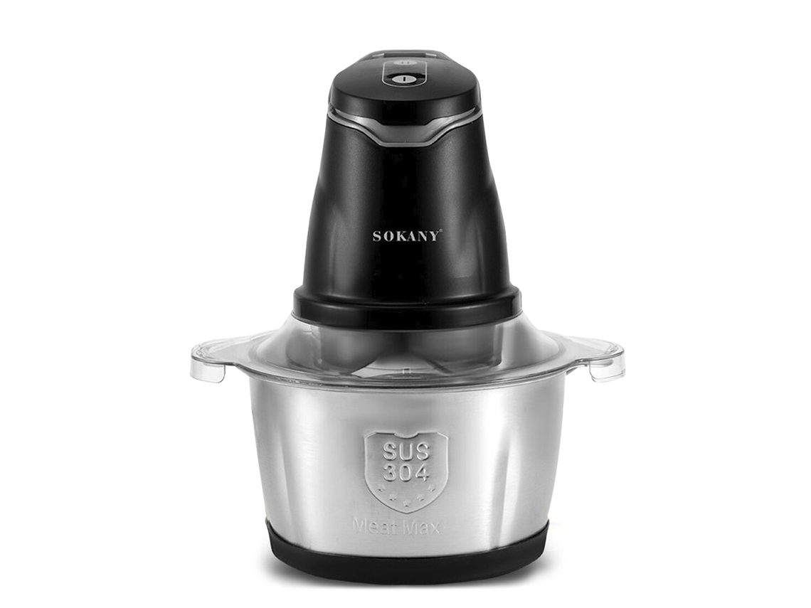 Picadora De Carne Eléctrica 400w, Vaso Cristal De 2l. Diferentes Funciones Con Cuchillas Acero Inoxidable.