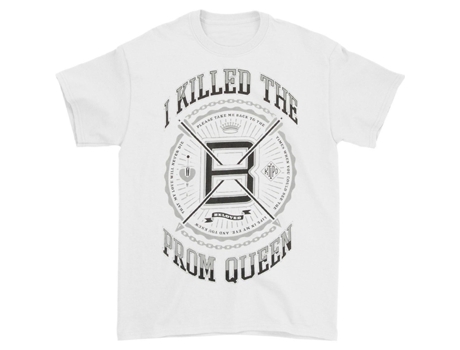 Camiseta ROCKINSTONE blanca I Killed The Prom Queen Streets (Algodón - XL)