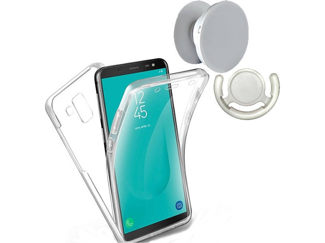 Kit Funda, PopSocket y Soporte PopSocket Samsung Galaxy A70 360º Transparente