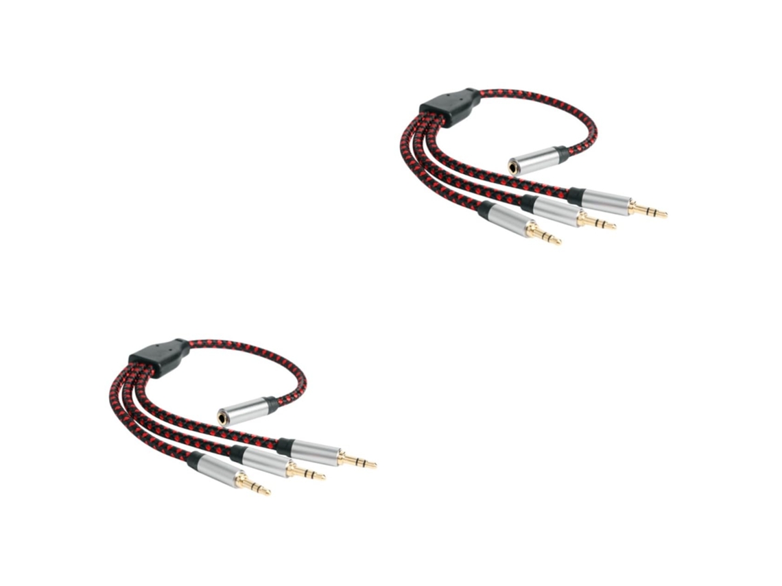 Cable De Audio De 2 Piezas Con Divisor Para Auriculares Y Adaptador Para Micrófono.