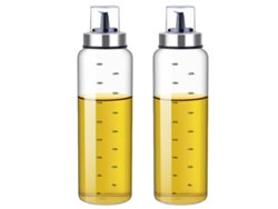 Set de 2 botellas dosificadoras de cristal de 500ml para aceite y vinagre NEVEANCE