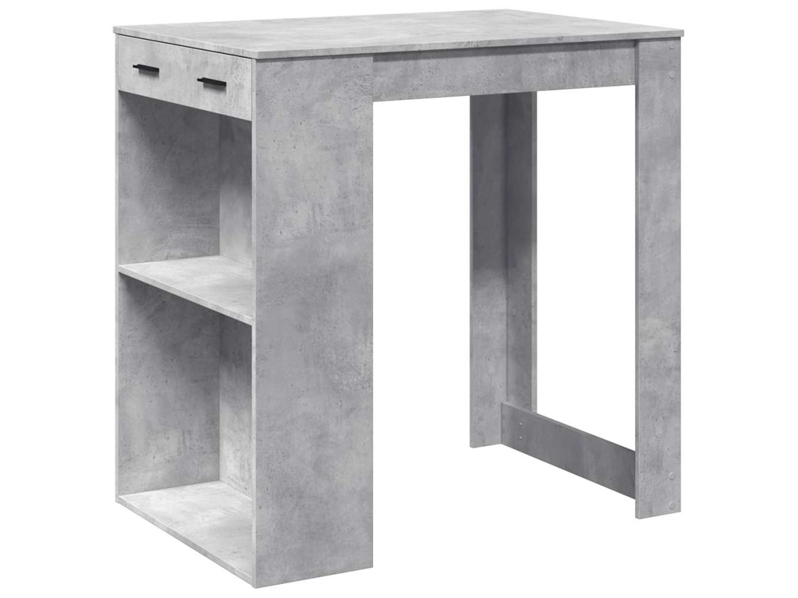 Mesa de bar de madera gris cemento de MAISON EXCLUSIVE (102x70x103,5 cm)