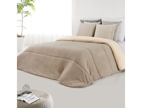 Edredón Nórdico con Borreguito y Coralina Cama 135/150 Taupe TIENDA EURASIA