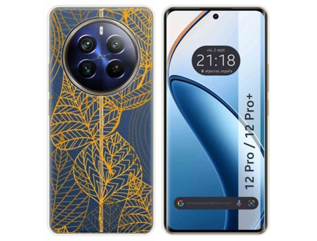 Funda Diseño Hojas para Realme 12 Pro 5G / 12 Pro Plus 5G TUMUNDOSMARTPHONE Silicona Multicolor