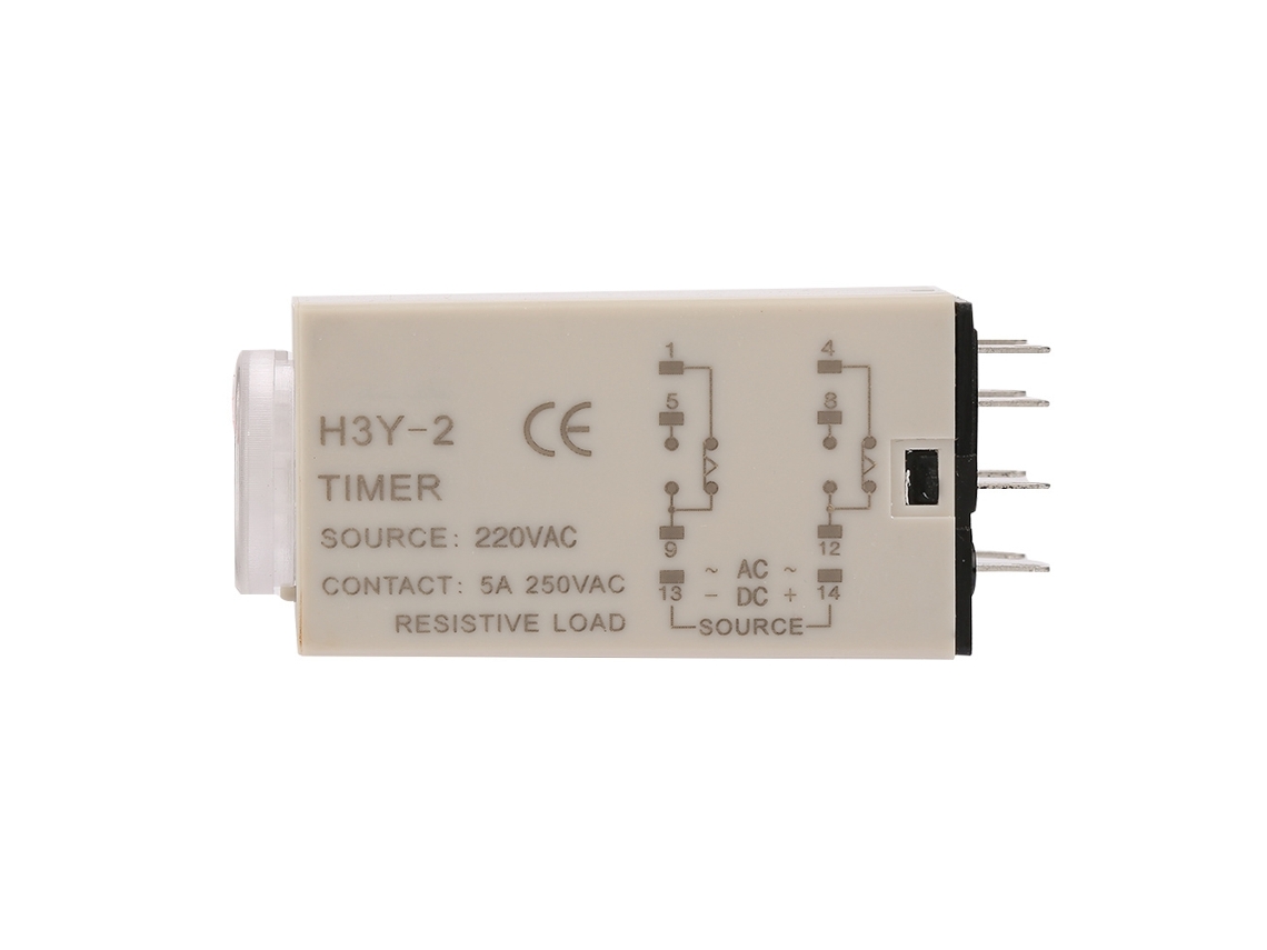 Relé De Retardo De Tiempo H3y-2 220 Vca, 0-10 Segundos, Temporizador De Retardo De 10 S