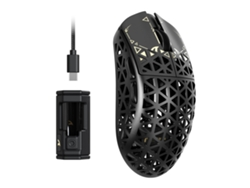 Ratón Gaming Inalámbrico 39g Ultraligero Attack Shark R5 Ultra, Fibra de Carbono, Sensor PAW3950MAX 42K DPI, 2.4G Bluetooth USB-C, Win/Mac