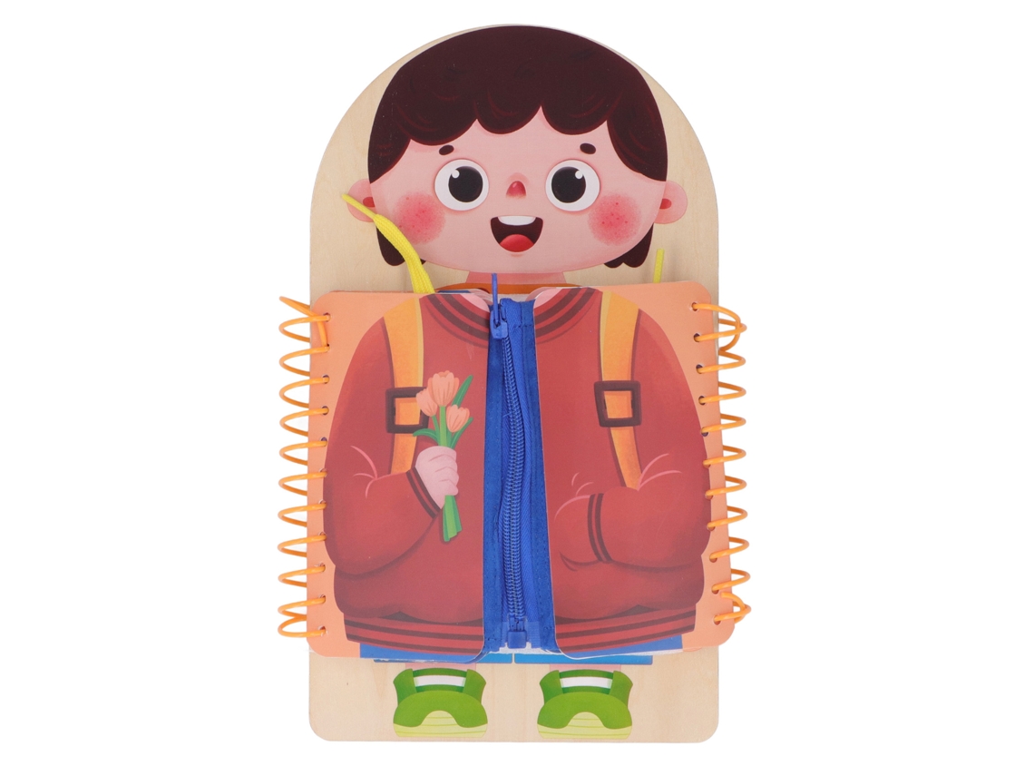 Tablero De Aprendizaje De Caoba Para Niños: Habilidades Básicas Para La Vida Y Aprendizaje Temprano.