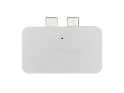 Base de conexión EOOCOO Splitter Hub con doble puerto USB-C, carga y transferencia de datos.