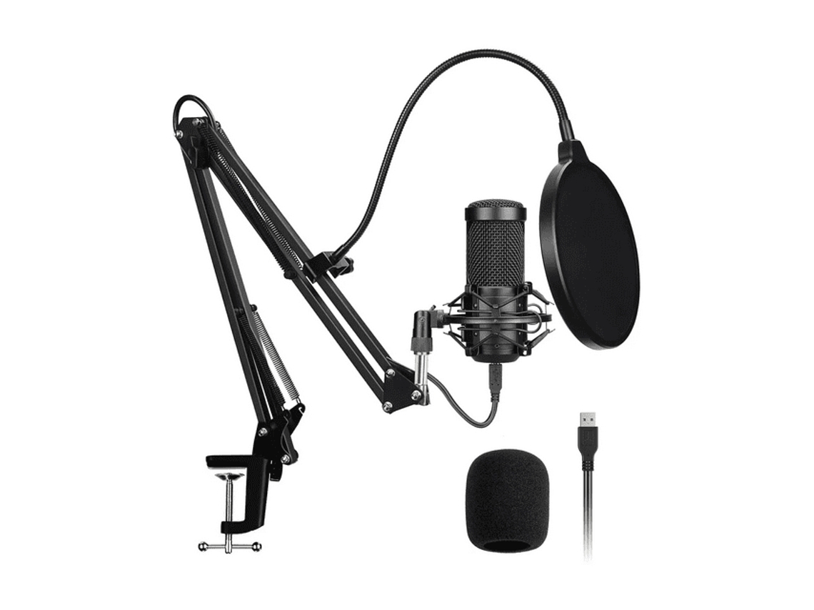 Kit De Micrófono Para Podcast Usb Con Soporte Amortiguador Y Filtro Antipop Siurn