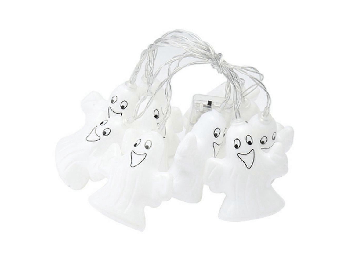 Mini luz nocturna de fantasma para Halloween, pequeña luz nocturna para decoración de Halloween, 1,5 metros, 10 LED, Rosewell