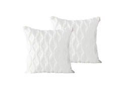 Juego De 2 Fundas De Cojín Cortas De Terciopelo De Lana, 45 X 45 Cm