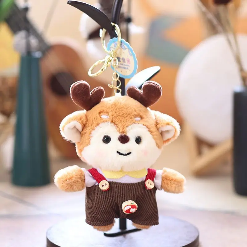 (estilo 4) Llavero De Peluche De Mini Ciervo Con Astas, Adorno Para Bolso