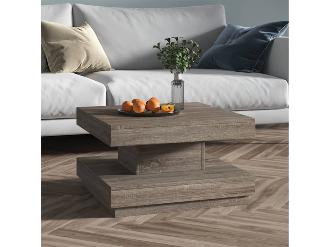 Mesa de Centro de Apoyo 60X60X35 Cm Mdf Gris Lovely Home