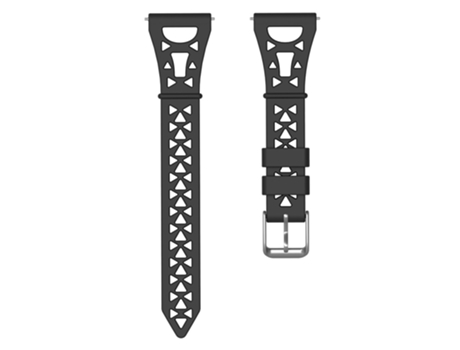 Correa de Silicona 20mm transpirable diseño de torre para Samsung Galaxy Watch 5 Pro 45mm/Watch4 Classic 42mm 46mm - negro