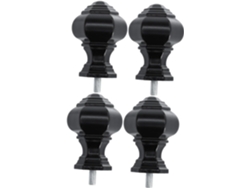 Conjunto De 4 Ponteiras Para Varão De Cortina, Acessórios Elegantes Para Cortinas De Sala De Estar E