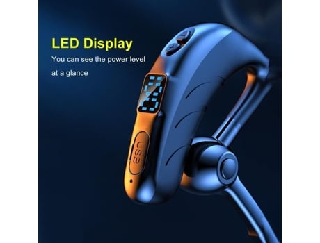 Auriculares de llamada de un solo cable recargables HURRISE HD con pantalla de alimentación