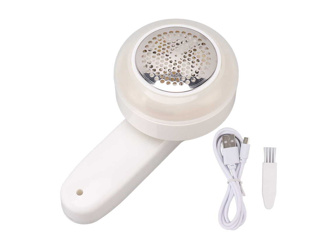 Quitapelusas eléctrico recargable de acero inoxidable con 3 cuchillas para telas, suéteres, ropa, sofás y mantas.