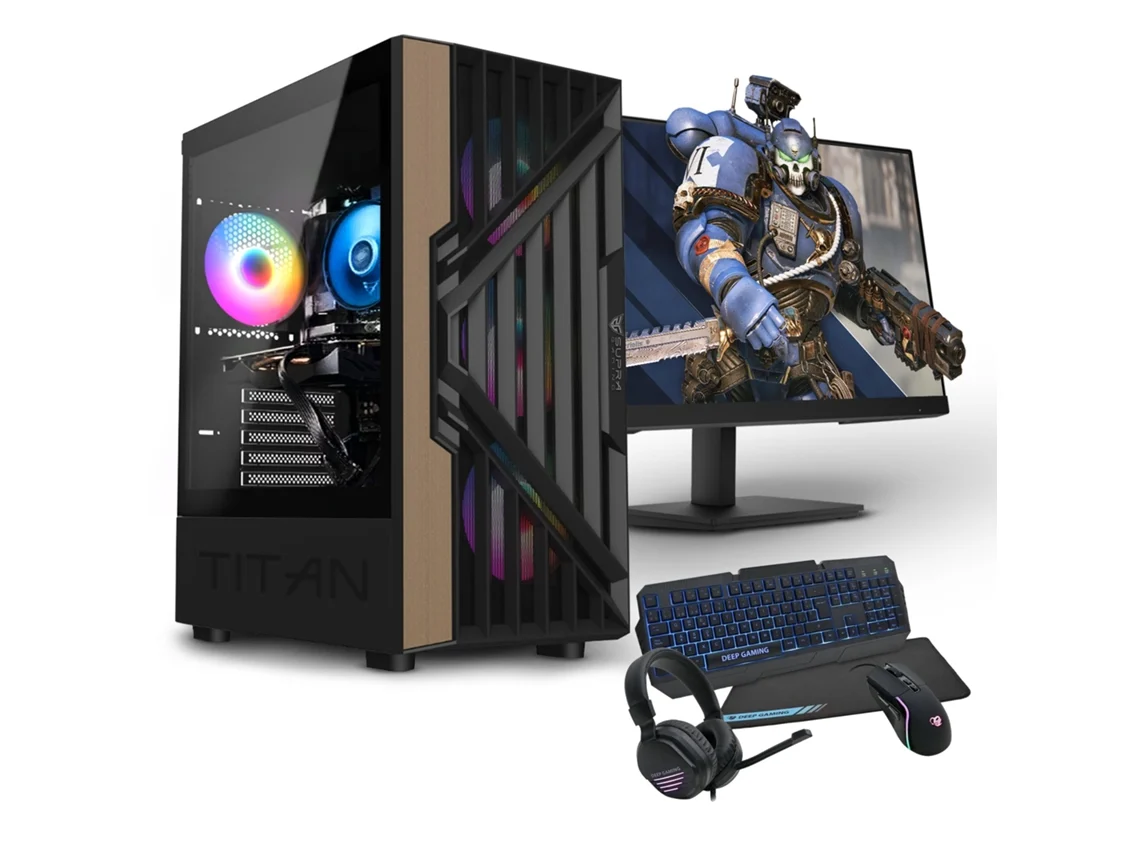 Kit Gaming Amd Ryzen 5 8600g - Ram 16gb - Grafica Integrada - 512 Gb Ssd Nvme - Wifi - Bluetooth - Monitor Lcd 24.0 - Windows 11 Pro
